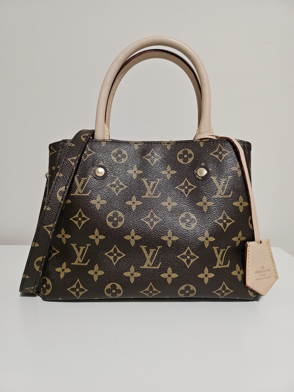 Designer Brand Monogram Top-Handle Satchel